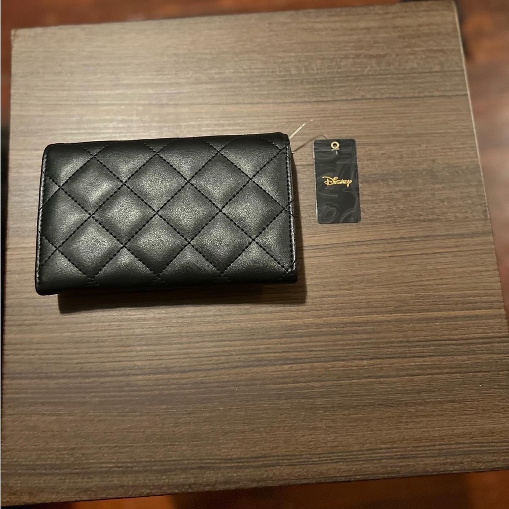 Black Disney logo D wallet